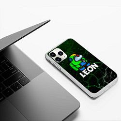 Чехол iPhone 11 Pro матовый Among Us x Brawl Stars, цвет: 3D-белый — фото 2