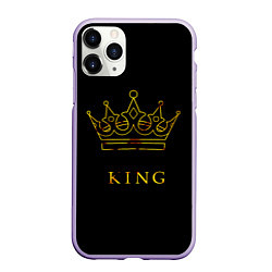 Чехол iPhone 11 Pro матовый KING, цвет: 3D-светло-сиреневый