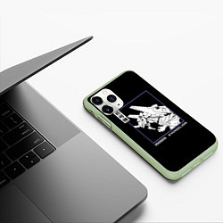 Чехол iPhone 11 Pro матовый Юнит-01, цвет: 3D-салатовый — фото 2