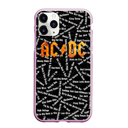 Чехол iPhone 11 Pro матовый ACDC SONGS Z, цвет: 3D-розовый