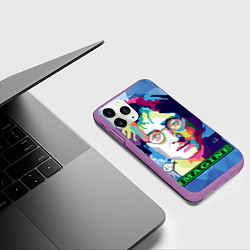 Чехол iPhone 11 Pro матовый Джон Леннон Imagine, цвет: 3D-фиолетовый — фото 2