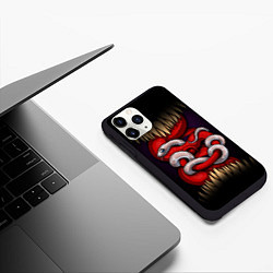 Чехол iPhone 11 Pro матовый Monster and snake, цвет: 3D-черный — фото 2