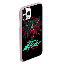 Чехол iPhone 11 Pro матовый The Witcher 2077, цвет: 3D-розовый — фото 2