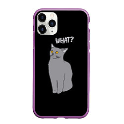 Чехол iPhone 11 Pro матовый What cat