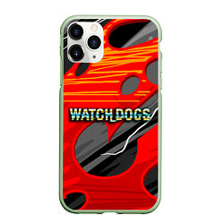 Чехол iPhone 11 Pro матовый Watch Dogs Recing, цвет: 3D-салатовый