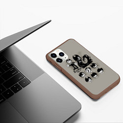 Чехол iPhone 11 Pro матовый Bendy And The Ink Machine, цвет: 3D-коричневый — фото 2