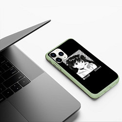 Чехол iPhone 11 Pro матовый Аска ева 02, цвет: 3D-салатовый — фото 2