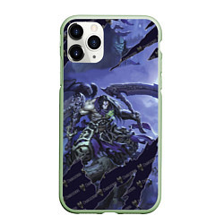 Чехол iPhone 11 Pro матовый Darksiders 2, цвет: 3D-салатовый