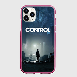 Чехол iPhone 11 Pro матовый Control Контрол, цвет: 3D-малиновый
