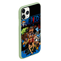 Чехол iPhone 11 Pro матовый One Piece, цвет: 3D-салатовый — фото 2