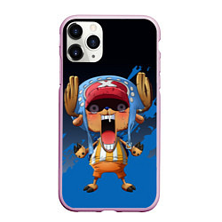 Чехол iPhone 11 Pro матовый One Piece Тони Чоппер, цвет: 3D-розовый