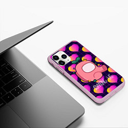 Чехол iPhone 11 Pro матовый Among Us Girl, цвет: 3D-розовый — фото 2