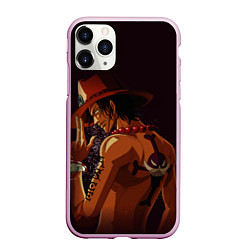 Чехол iPhone 11 Pro матовый One Piece Портгас Д Эйс, цвет: 3D-розовый