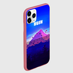 Чехол iPhone 11 Pro матовый HUSH, цвет: 3D-малиновый — фото 2