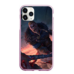 Чехол iPhone 11 Pro матовый ASSASSINS CREED VALHALLA, цвет: 3D-розовый