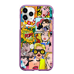 Чехол iPhone 11 Pro матовый Pop Art