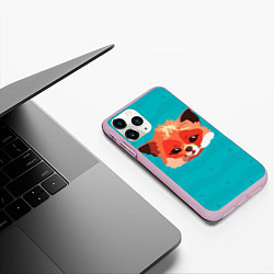 Чехол iPhone 11 Pro матовый Лисичка, цвет: 3D-розовый — фото 2