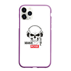 Чехол iPhone 11 Pro матовый Make some noise, цвет: 3D-фиолетовый