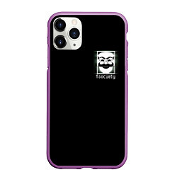 Чехол iPhone 11 Pro матовый MP ROBOT, цвет: 3D-фиолетовый