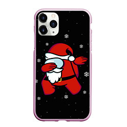 Чехол iPhone 11 Pro матовый Santa Claus Among Us, цвет: 3D-розовый