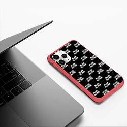 Чехол iPhone 11 Pro матовый Моя геройская академия, цвет: 3D-красный — фото 2