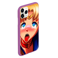 Чехол iPhone 11 Pro матовый SAILOR MOON AHEGAO, цвет: 3D-фиолетовый — фото 2