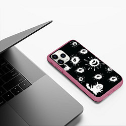 Чехол iPhone 11 Pro матовый COVID-19, цвет: 3D-малиновый — фото 2