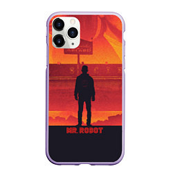 Чехол iPhone 11 Pro матовый Mr Robot, цвет: 3D-светло-сиреневый