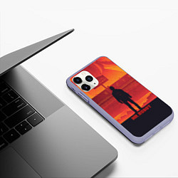 Чехол iPhone 11 Pro матовый Mr Robot, цвет: 3D-светло-сиреневый — фото 2