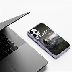Чехол iPhone 11 Pro матовый STALKER 2, цвет: 3D-светло-сиреневый — фото 2