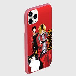 Чехол iPhone 11 Pro матовый Haikyu!!!, цвет: 3D-малиновый — фото 2
