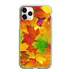 Чехол iPhone 11 Pro матовый Осенние листья