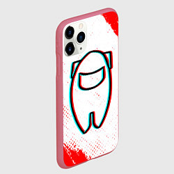 Чехол iPhone 11 Pro матовый AMONG US АМОНГ АС, цвет: 3D-малиновый — фото 2