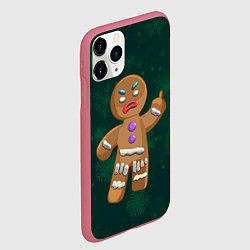 Чехол iPhone 11 Pro матовый Пряник, цвет: 3D-малиновый — фото 2