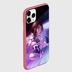 Чехол iPhone 11 Pro матовый Урарака, Очако, цвет: 3D-малиновый — фото 2
