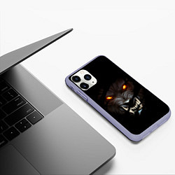 Чехол iPhone 11 Pro матовый ВОЛЧИЙ ОСКАЛ, цвет: 3D-светло-сиреневый — фото 2
