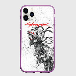 Чехол iPhone 11 Pro матовый CYBERPUNK 2077