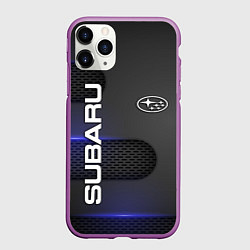 Чехол iPhone 11 Pro матовый SUBARU, цвет: 3D-фиолетовый