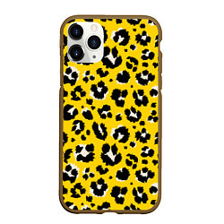 Чехол iPhone 11 Pro матовый Леопард, цвет: 3D-коричневый