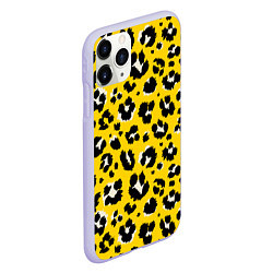 Чехол iPhone 11 Pro матовый Леопард, цвет: 3D-светло-сиреневый — фото 2