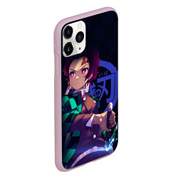 Чехол iPhone 11 Pro матовый Танджиро Камадо, цвет: 3D-розовый — фото 2