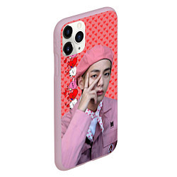 Чехол iPhone 11 Pro матовый BTS Ким Тэ Хён, цвет: 3D-розовый — фото 2