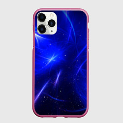 Чехол iPhone 11 Pro матовый Космический вихрь, цвет: 3D-малиновый