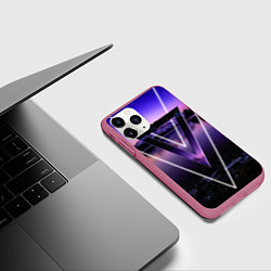 Чехол iPhone 11 Pro матовый ОЗЕРО, цвет: 3D-малиновый — фото 2