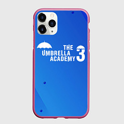 Чехол iPhone 11 Pro матовый АКАДЕМИЯ АМБРЕЛЛА 3, цвет: 3D-малиновый