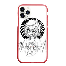 Чехол iPhone 11 Pro матовый Ahegao, цвет: 3D-красный