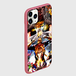 Чехол iPhone 11 Pro матовый Моя геройская академия, цвет: 3D-малиновый — фото 2