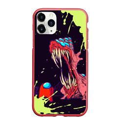 Чехол iPhone 11 Pro матовый AMONG US - MONSTER, цвет: 3D-красный