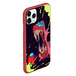 Чехол iPhone 11 Pro матовый AMONG US - MONSTER, цвет: 3D-красный — фото 2