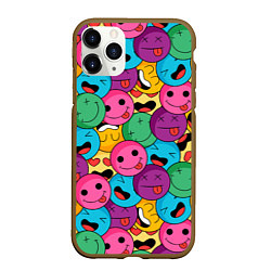 Чехол iPhone 11 Pro матовый Pattern, цвет: 3D-коричневый